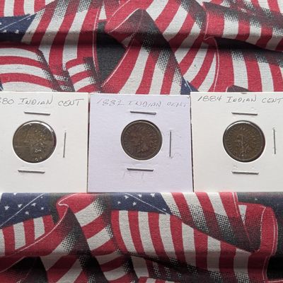 Sale Photo Thumbnail #324: 1880, 1882, and 1884 Indian Head Cents