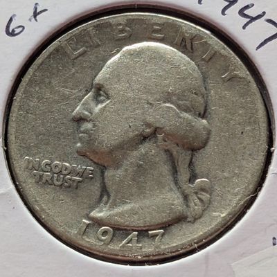 Sale Photo Thumbnail #141: 1947 Washington 90% Silver Quarter