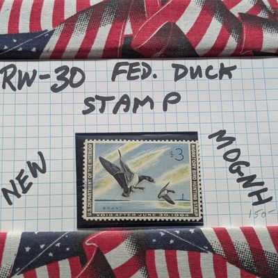 Sale Photo Thumbnail #277: 1963 Dept. Of The Interior Federal Duck Stamp, RW-30, New, Mint, Original Gum, Never Hinged