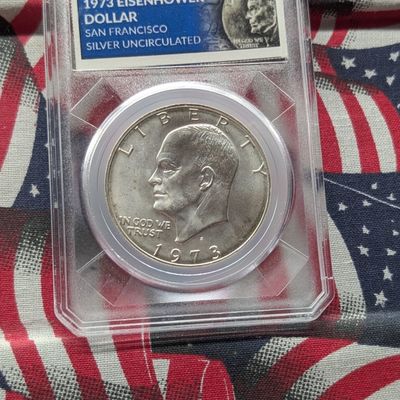Sale Photo Thumbnail #119: 1973-S Eisenhower 40% Silver Half Dollar - UNC.