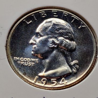 Sale Photo Thumbnail #254: 1954 Proof Washington 90% Silver Quarter
