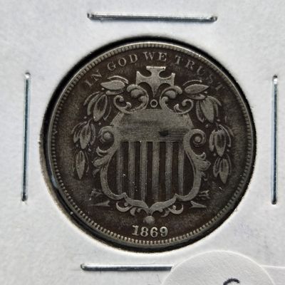 Sale Photo Thumbnail #219: 1869 Shield Nickel, Great Detail
