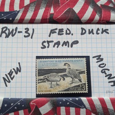 Sale Photo Thumbnail #279: 1964 Dept. Of The Interior Federal Duck Stamp, RW-31, New, Mint, Original Gum, Never Hinged