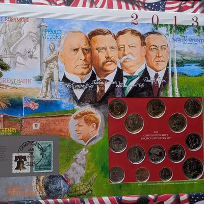 Sale Photo Thumbnail #206: 2013-D Only U.S. Mint Uncirculated Coin Set With State Quarters From The Postal Commemorative Society