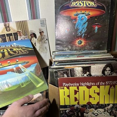 Sale Photo Thumbnail #88: Box of Unsearched LP Vinyl Records