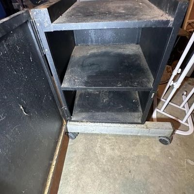 Sale Photo Thumbnail #40: Small Metal Cabinet