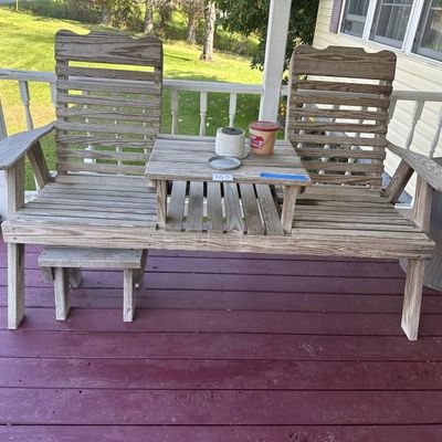 Sale Photo Thumbnail #161: Pressure-Treated Wood Double Porch Settee
