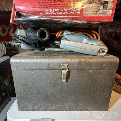 Sale Photo Thumbnail #22: Power Tools Lot with Metal Toolbox