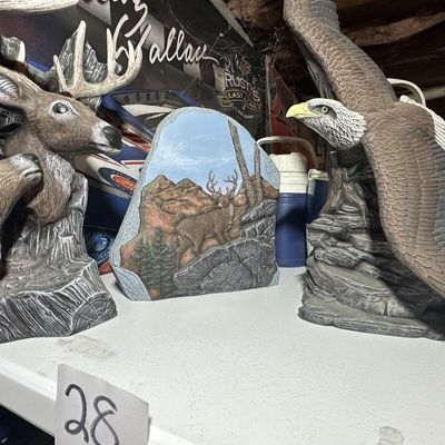 Sale Photo Thumbnail #26: 3 Piece Resin Wildlife Statues