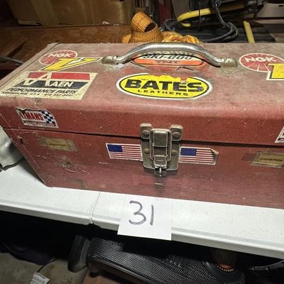 Sale Photo Thumbnail #29: Metal Toolbox with Contents
