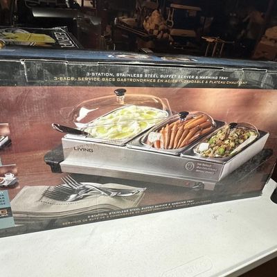Sale Photo Thumbnail #67: 3 Station SS Buffet and Warming Tray