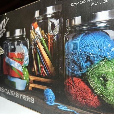 Sale Photo Thumbnail #60: NIB Mason Gar Canisters
