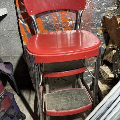 Sale Photo Thumbnail #5: 1950s Cosco Step Stool Chair