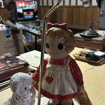 Sale Photo Thumbnail #104: 1970s Raggedy Ann and Lamb Lamp
