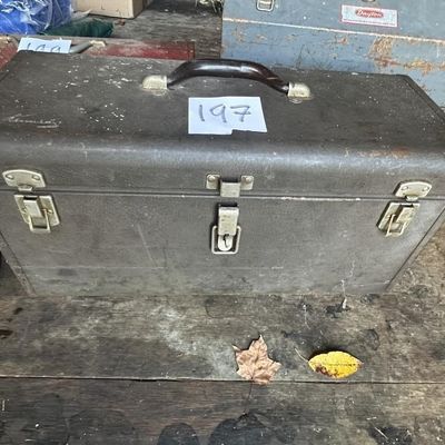 Sale Photo Thumbnail #193: Metal Tool Box w Contents