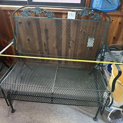 Sale Photo Thumbnail #166: Wrought Iron Mesh Patio Glider
