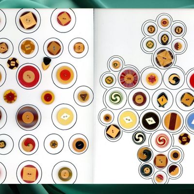 Sale Photo Thumbnail #87: 2 CARDS OF DIVISION THREE BAKELITE BUTTONS