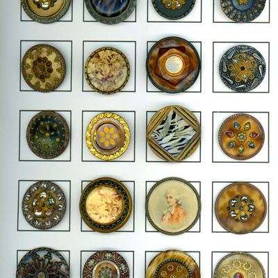Sale Photo Thumbnail #349: A CARD OF DIVISION ONE CELLULOID BUTTONS