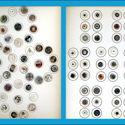 Sale Photo Thumbnail #185: 2 CARDS OF DIVISION ONE ASSORTED SHELL BUTTONS