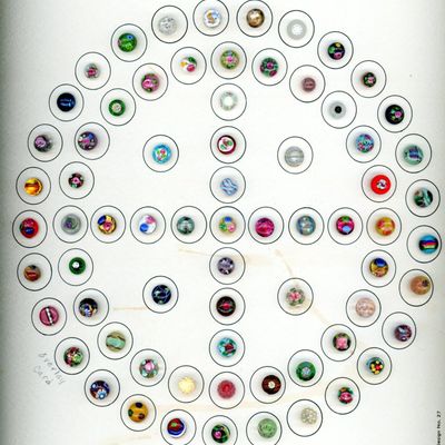 Sale Photo Thumbnail #146: A CARD OF WHAT BRUCE CALLES "CANDY" GLASS BUTTONS