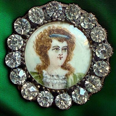 Sale Photo Thumbnail #79: A DIVISION ONE PASTE BORDERED ELEGANT LADY BUTTON