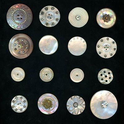 Sale Photo Thumbnail #54: A CARD OF DIVISION ONE PEARL BUTTONS