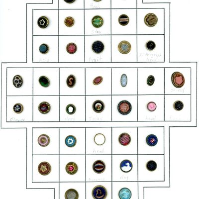 Sale Photo Thumbnail #152: A CARD OF DIVISION ONE "WAISTCOAT" BUTTONS