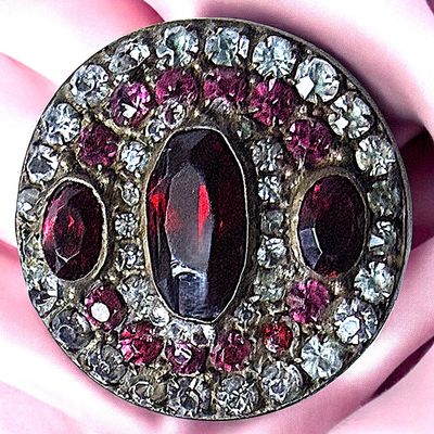 Sale Photo Thumbnail #299: A DIVISION ONE TWO COLOR PASTE IN SILVER BUTTON