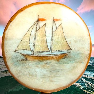 Sale Photo Thumbnail #101: A DIVISION ONE HAND PAINTED CERAMIC BUTTON
