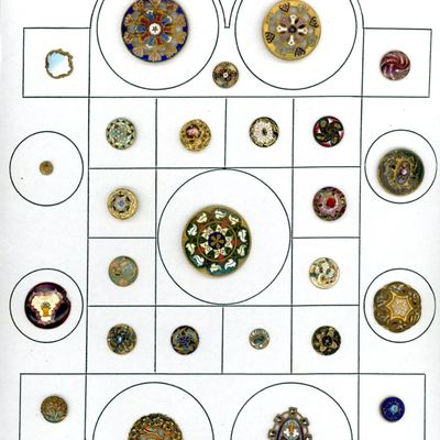 Sale Photo Thumbnail #35: A CARD OF DIVISION 0NE ENAMEL BUTTONS