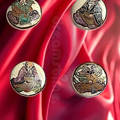 Sale Photo Thumbnail #105: A SET OF DIVISION THREE JAPANESE SATSMA BUTTONS