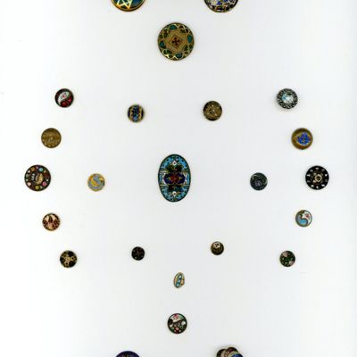 Sale Photo Thumbnail #36: A CARD OF DIVISION ONE ENAMEL BUTTONS