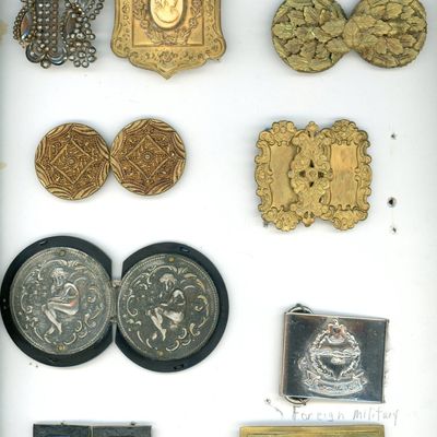 Sale Photo Thumbnail #290: A CARD OF DIVISION ONE AND THREE BUCKLES