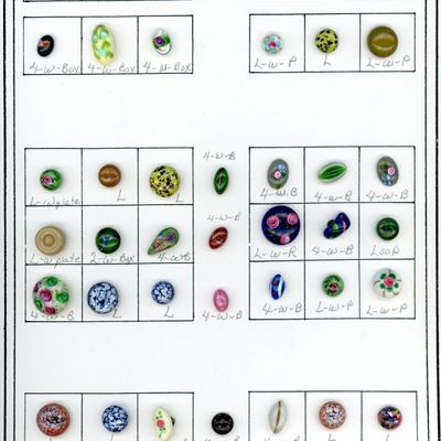 Sale Photo Thumbnail #141: A CARD OF DIVISION ONE EYE CANDY GLASS BUTTONS