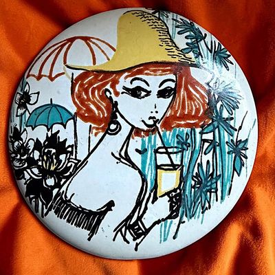 Sale Photo Thumbnail #429: A DIVISION THREE PICTORIAL BUTTON WITH A FEMALE