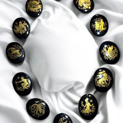 Sale Photo Thumbnail #100: A DIVISION THREE SET OF ZODIAC BUTTONS'