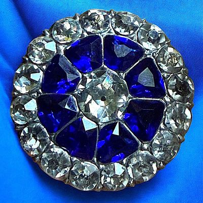 Sale Photo Thumbnail #193: A DIVISION ONE TWO COLOR PASTE IN SILVER BUTTON