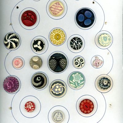 Sale Photo Thumbnail #113: A CARD OF DIVISION THREE CELLULOID BUTTONS