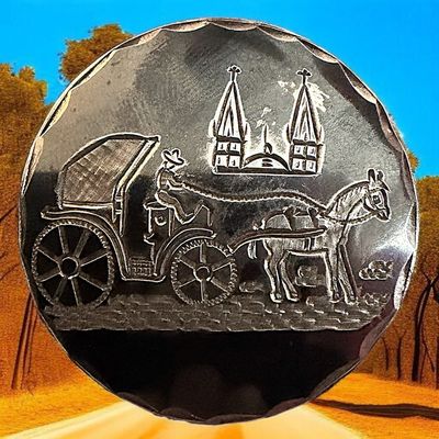 Sale Photo Thumbnail #208: A DIVISION THREE 925 STERLING BACKMARKED BUTTON