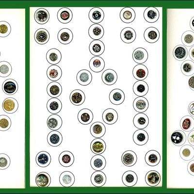 Sale Photo Thumbnail #242: 3 CARDS OF DIVISION ONE ASSORTED METAL BUTTONS