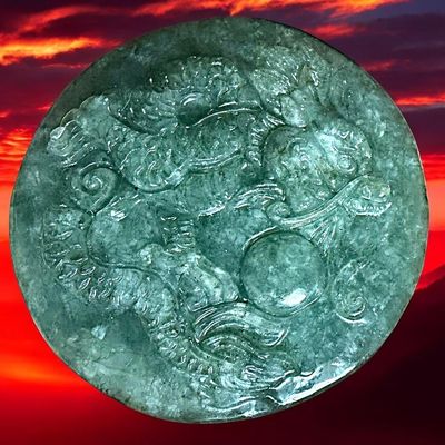 Sale Photo Thumbnail #108: A DIVISION ONE PICTORIAL JADE BUCKLE