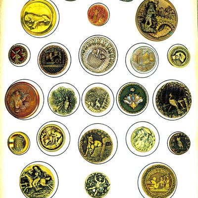 Sale Photo Thumbnail #243: A CARD OF DIVISION ONE METAL PICTURE BUTTONS