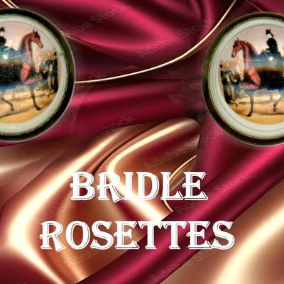 Sale Photo Thumbnail #30: A SMALL SELECTION OF BRIDLE ROSETTES