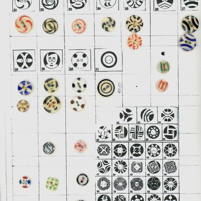 Sale Photo Thumbnail #231: 3 PARTIAL CARDS PLUS OF DIVISION 1 CHINA BITTONS