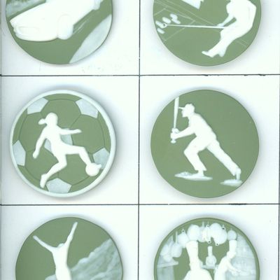 Sale Photo Thumbnail #226: A SMALL CARD OF DIVISION ONE JASPERWARE BUTTONS