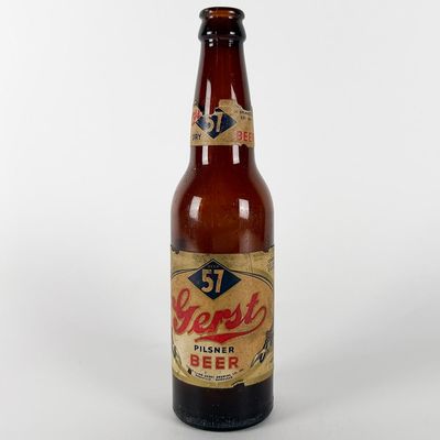 Sale Photo Thumbnail #422: Gerst 57 Pilsner Beer Amber Labeled Bottle NASHVILLE TENNESSEE