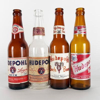 Sale Photo Thumbnail #444: Four Hudepohl Labeled Beer Bottles Including Bock CINCINNATI