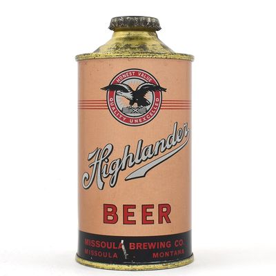 Sale Photo Thumbnail #144: Highlander Beer Cone Top NO 4 PERCENT 168-27 EXCELLENT