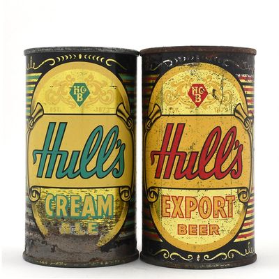 Sale Photo Thumbnail #152: Hulls Ale and Beer Flat Tops LOT OF 2 84-19 84-24