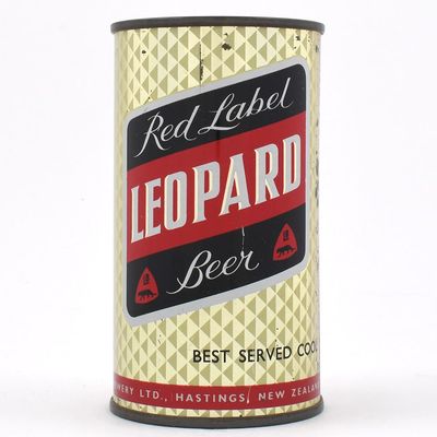 Sale Photo Thumbnail #181: Leopard Red Label Beer New Zealand Flat Top